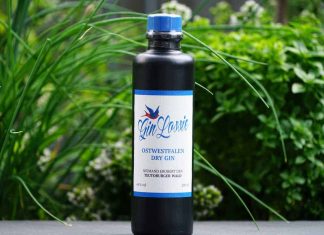 Testbericht Gin Lossie Ostwestfalen Dry Gin Eine Flasche des Gin Lossie Ostwestfalen Dry Gins