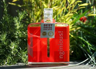 Testbericht nginious! swiss blended Gin Eine Flasche des nginious! Swiss blended Gins