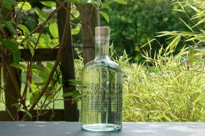 Eine Flasche des Gin Tonic Gins