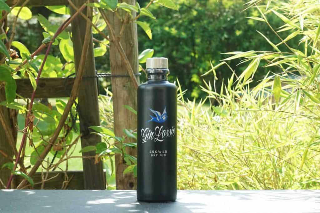 Eine Flasche des Gin Lossie Ingwer Gins