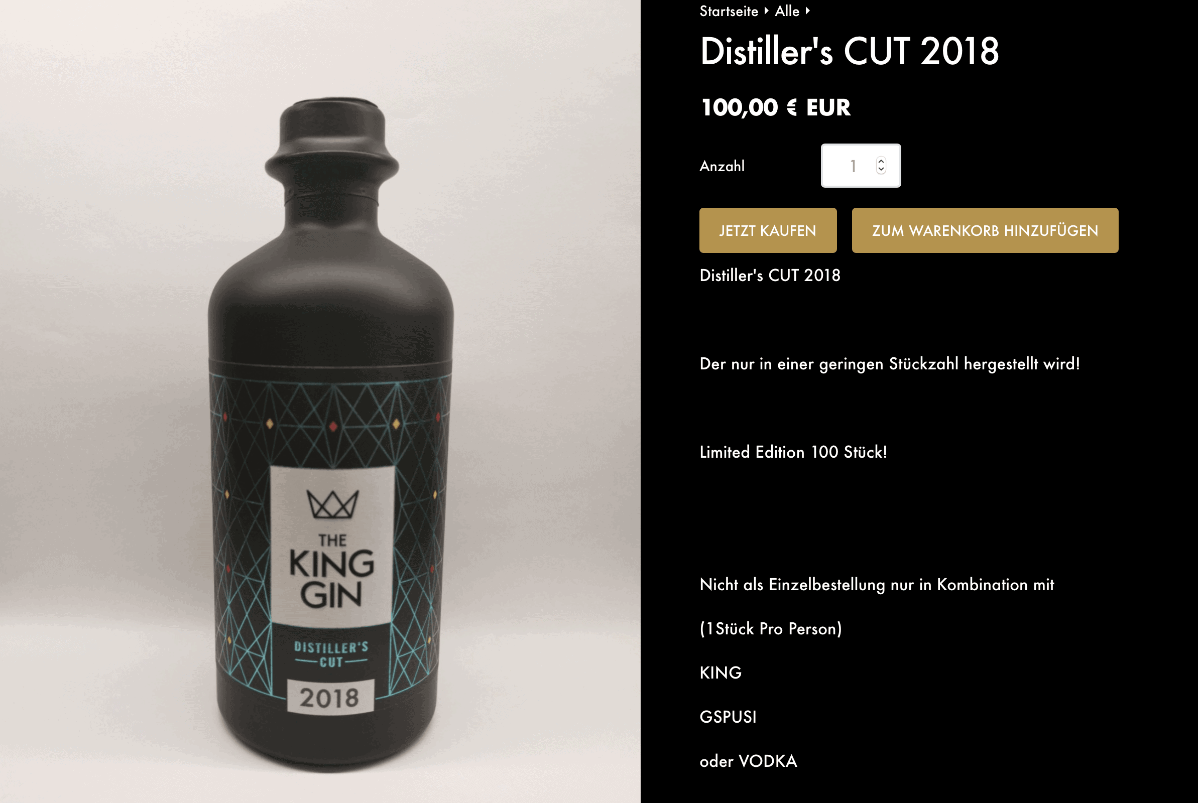 Distillers Cut King Gin