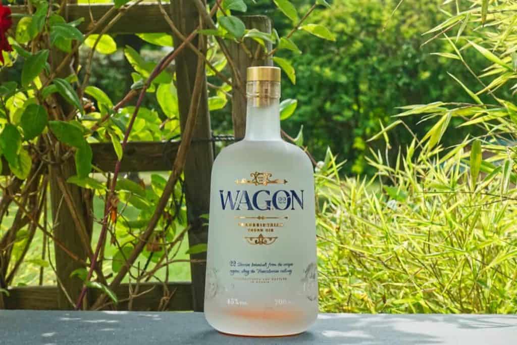 Eine Flasche des Wagon22 Gins