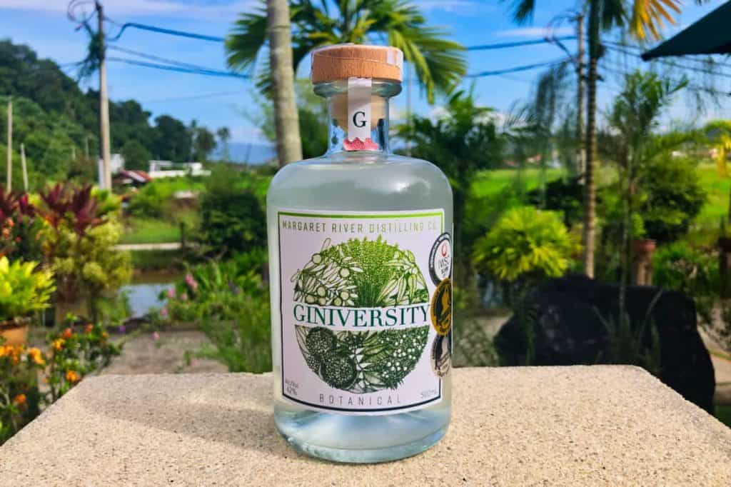 Eine Flasche des Giniversity Gins