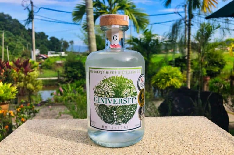 Eine Flasche des Giniversity Gins